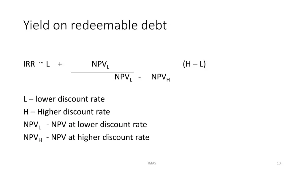 yield on redeemable debt