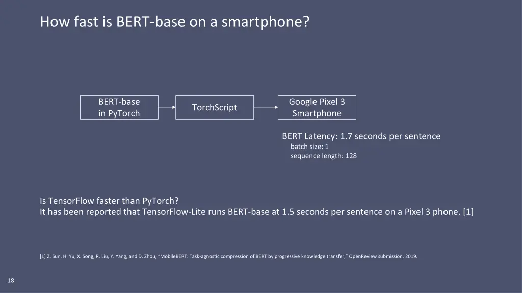 how fast is bert base on a smartphone