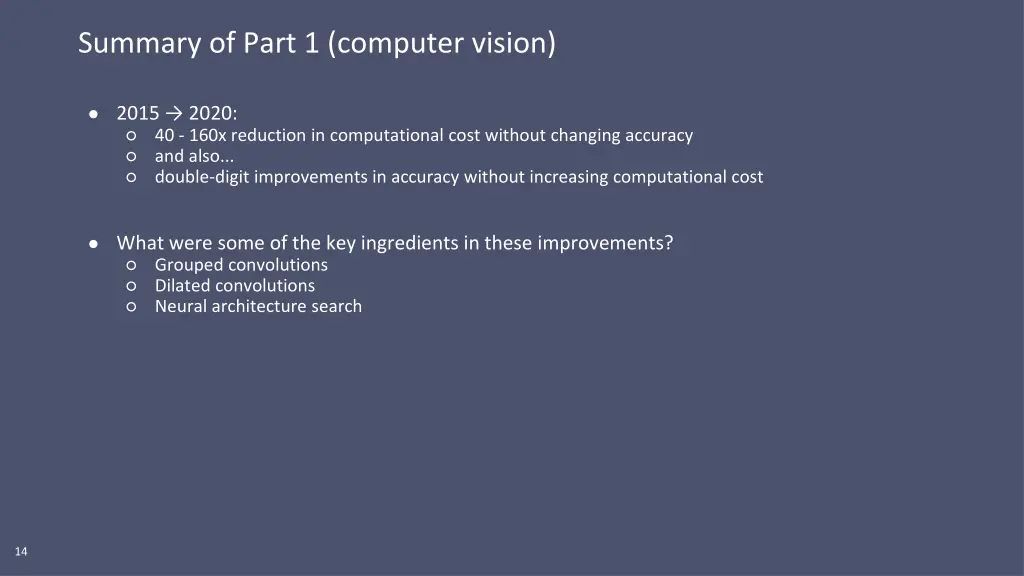 summary of part 1 computer vision