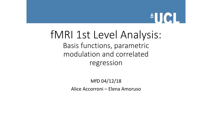 fmri 1st level analysis basis functions