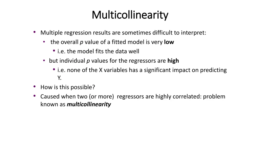 multicollinearity multicollinearity