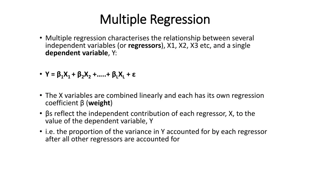 multiple regression multiple regression