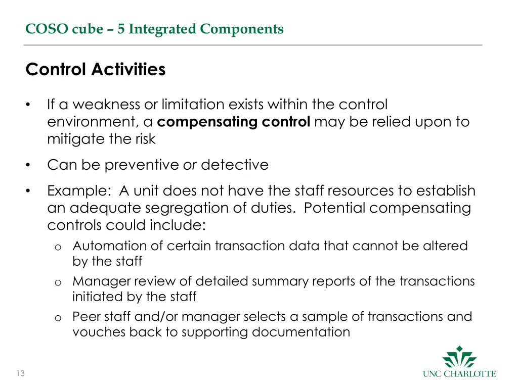 coso cube 5 integrated components 5