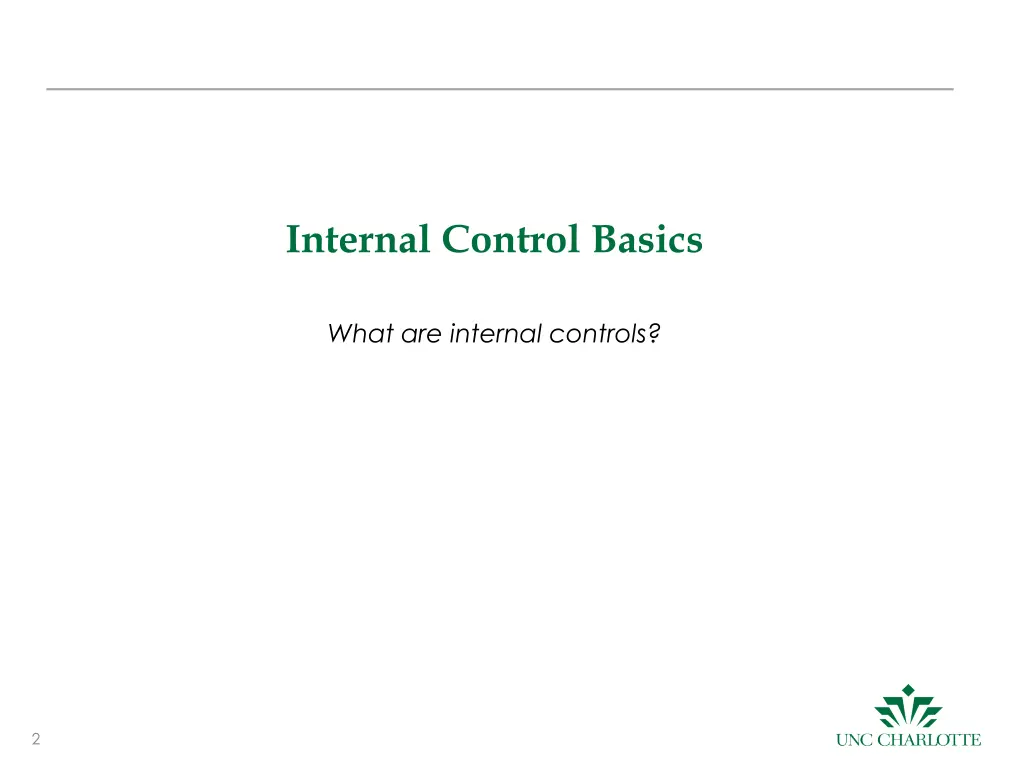 internal control basics