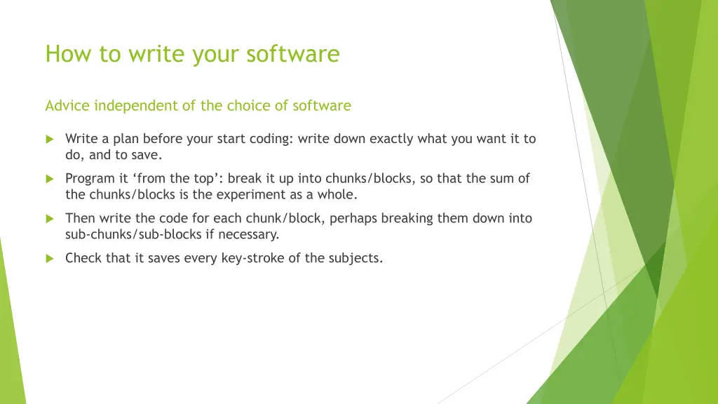 how to write your software