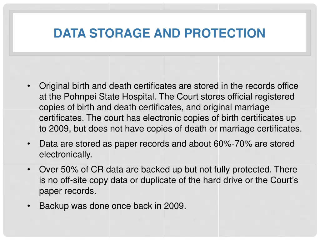 data storage and protection