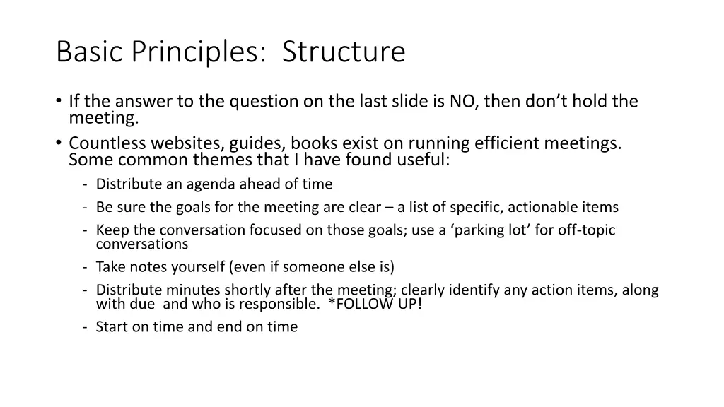 basic principles structure