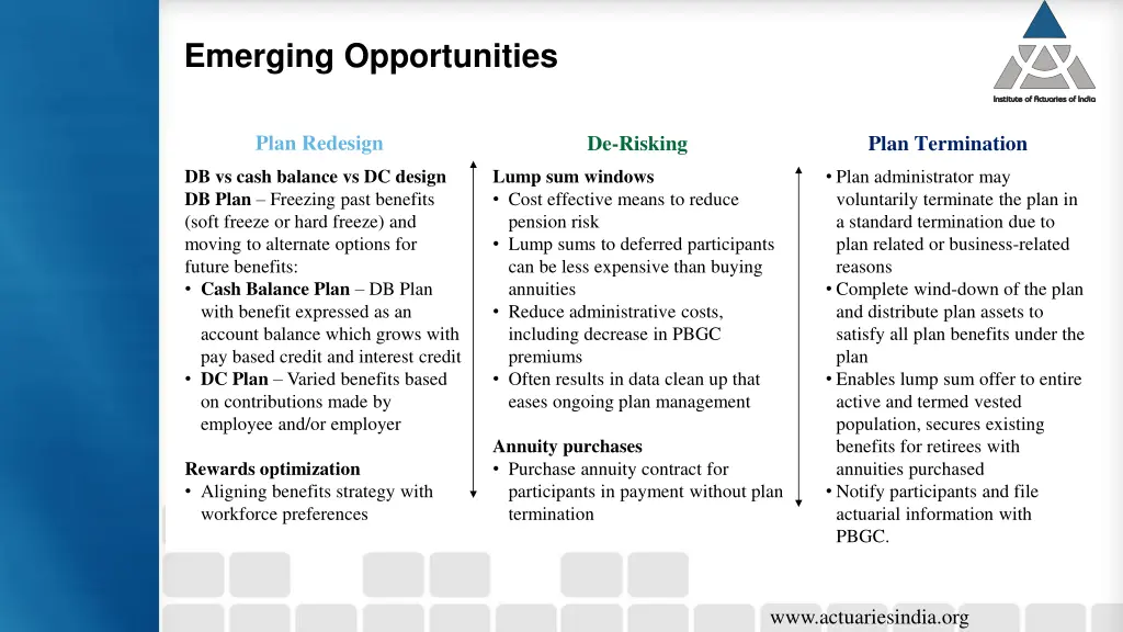 emerging opportunities