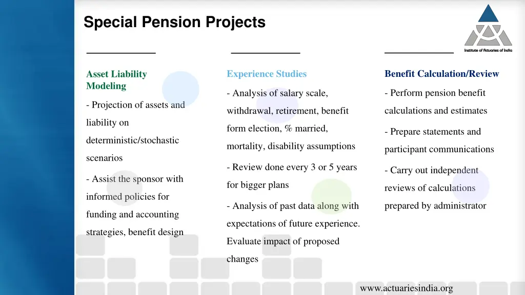 special pension projects