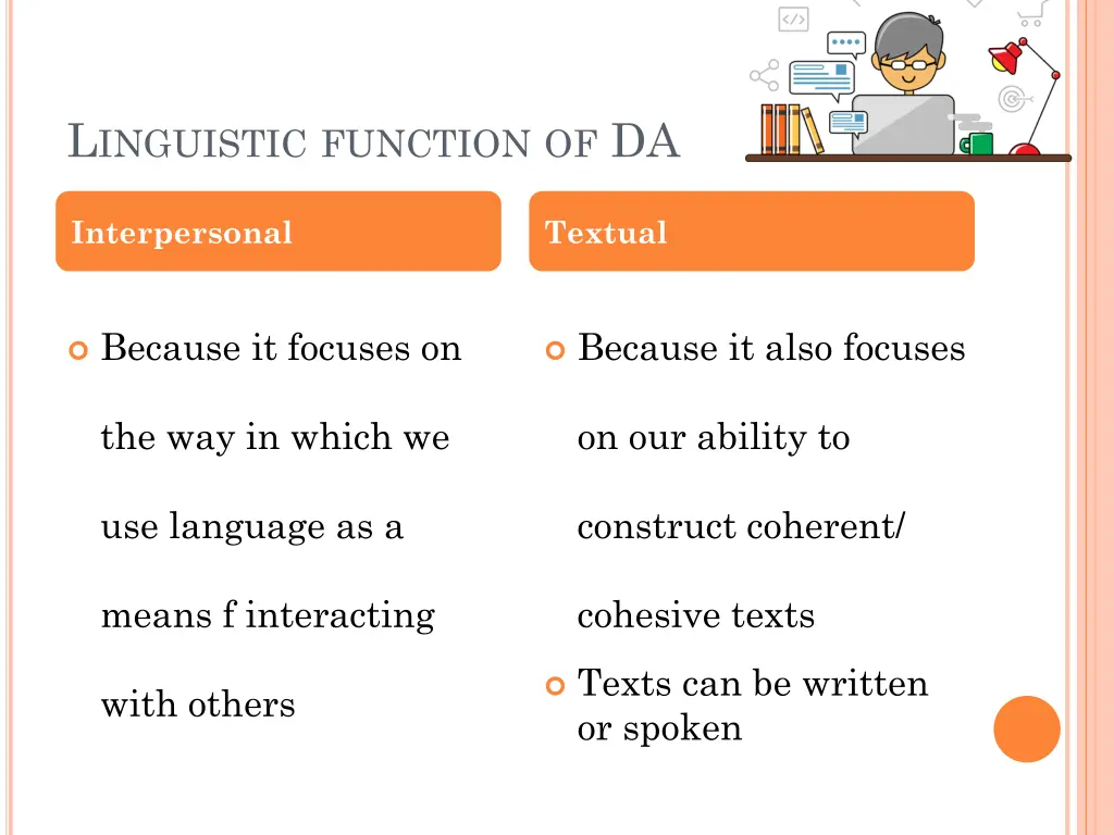 l inguistic function of da