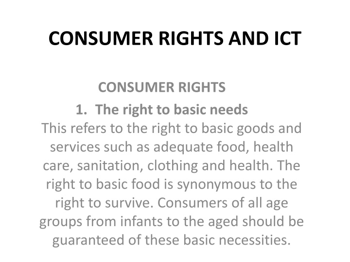 consumer rights and ict