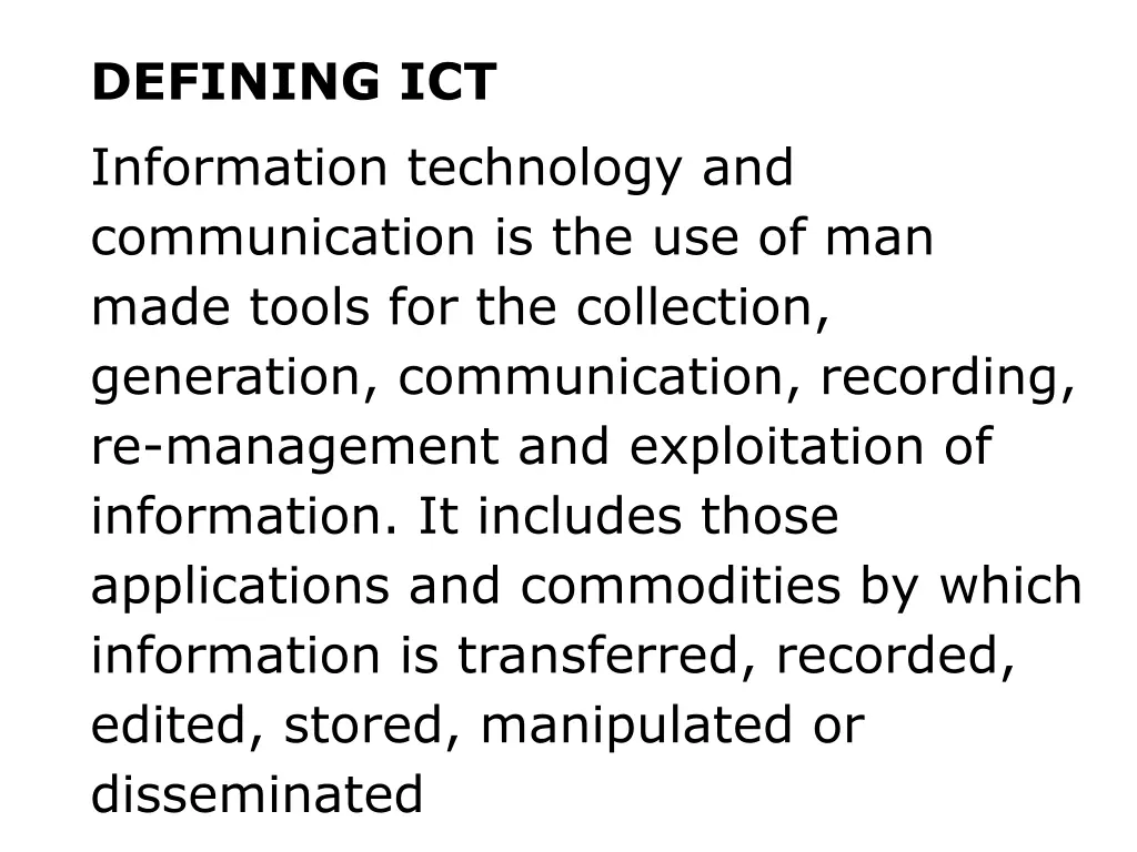 defining ict information technology