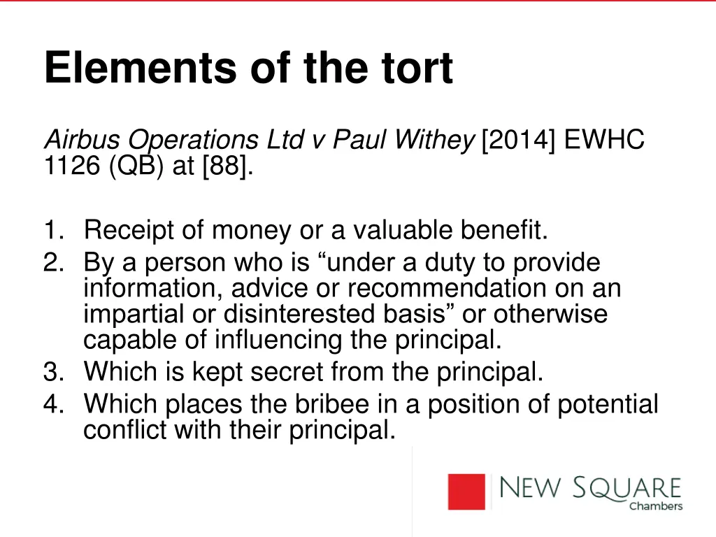 elements of the tort