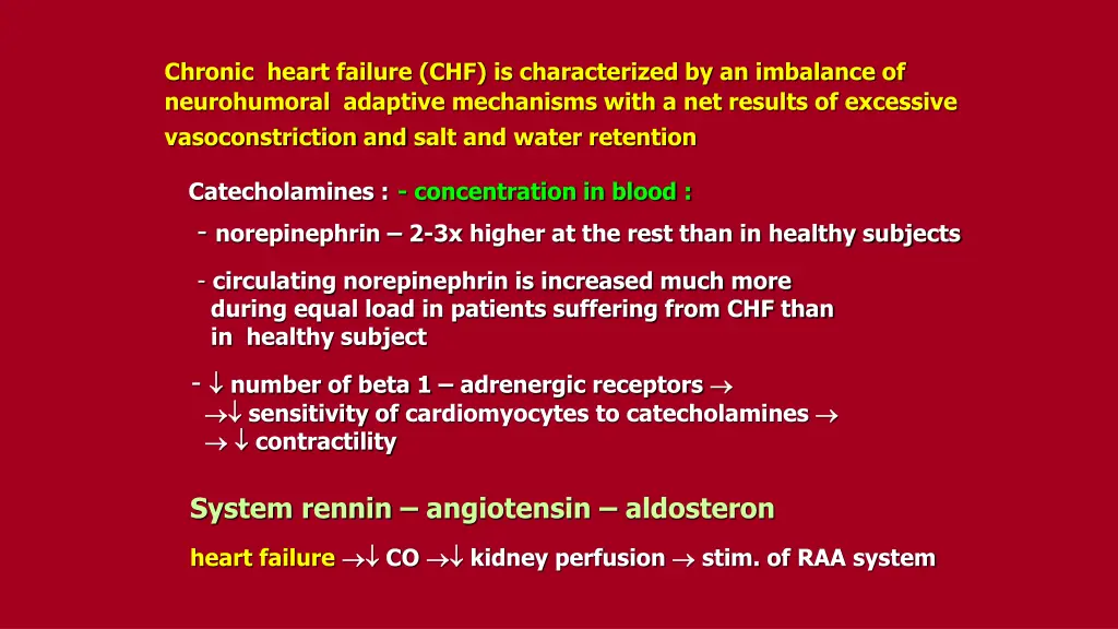 chronic heart failure chf is characterized