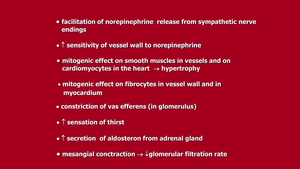 facilitation of norepinephrine release from