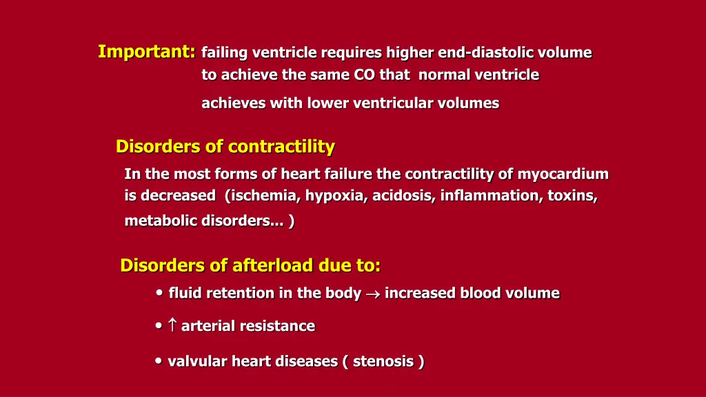 important failing ventricle requires higher