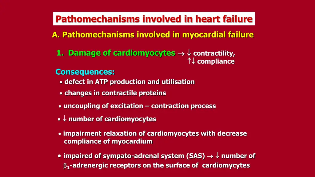 pathomechanisms involved in heart failure