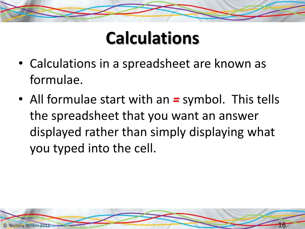 calculations