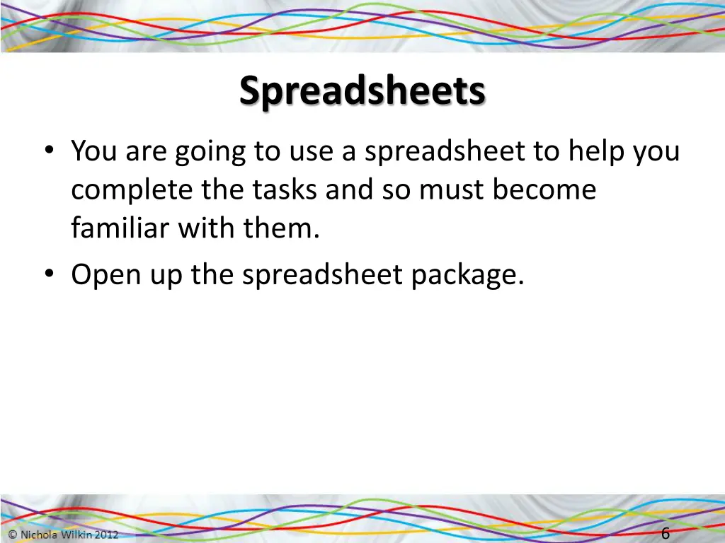 spreadsheets