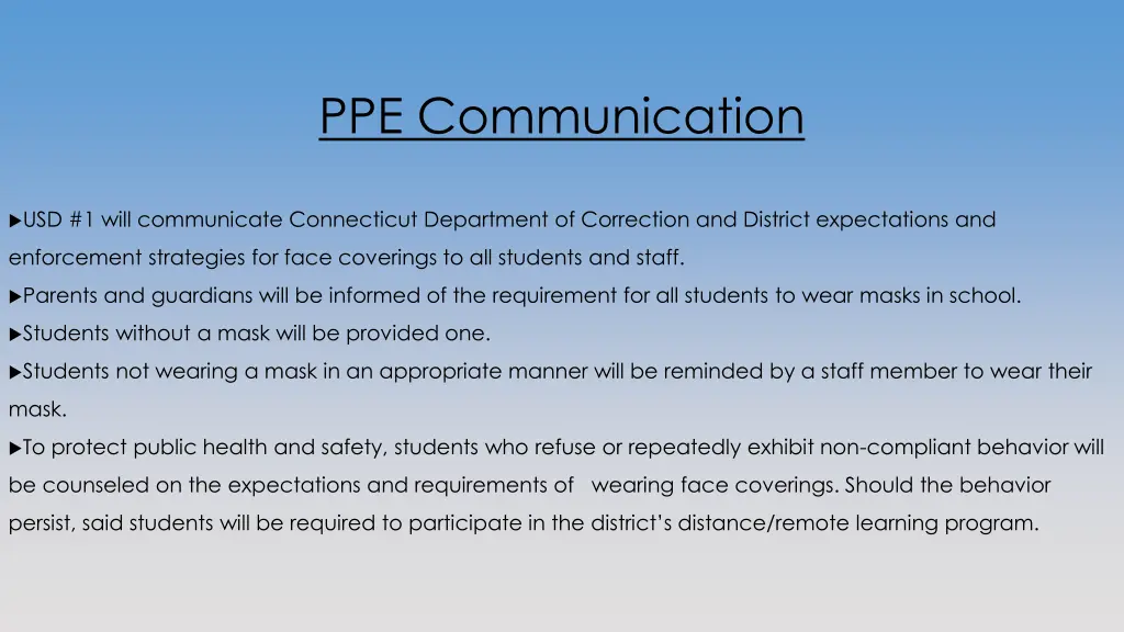 ppe communication