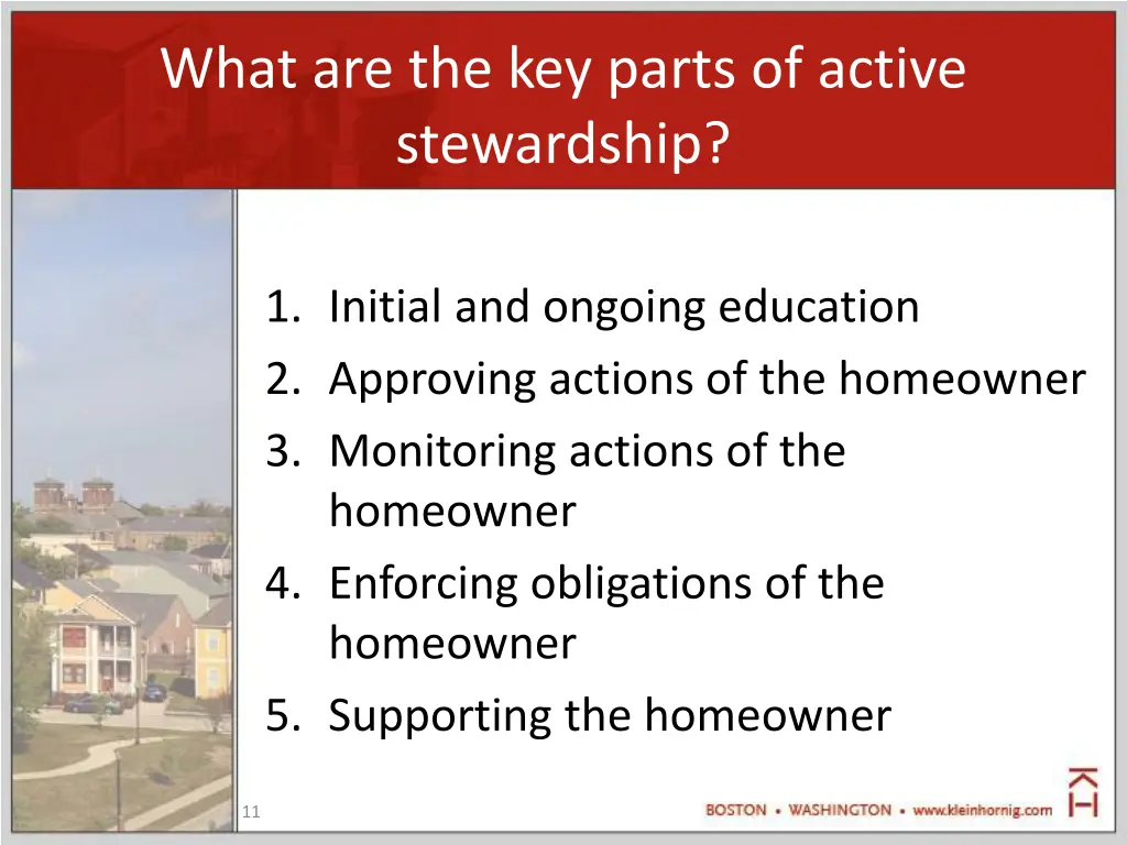 what are the key parts of active stewardship