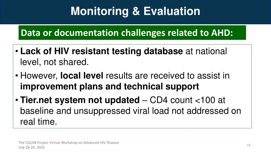 monitoring evaluation