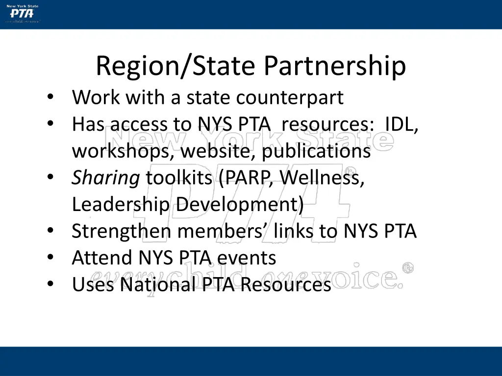 region state partnership work with a state