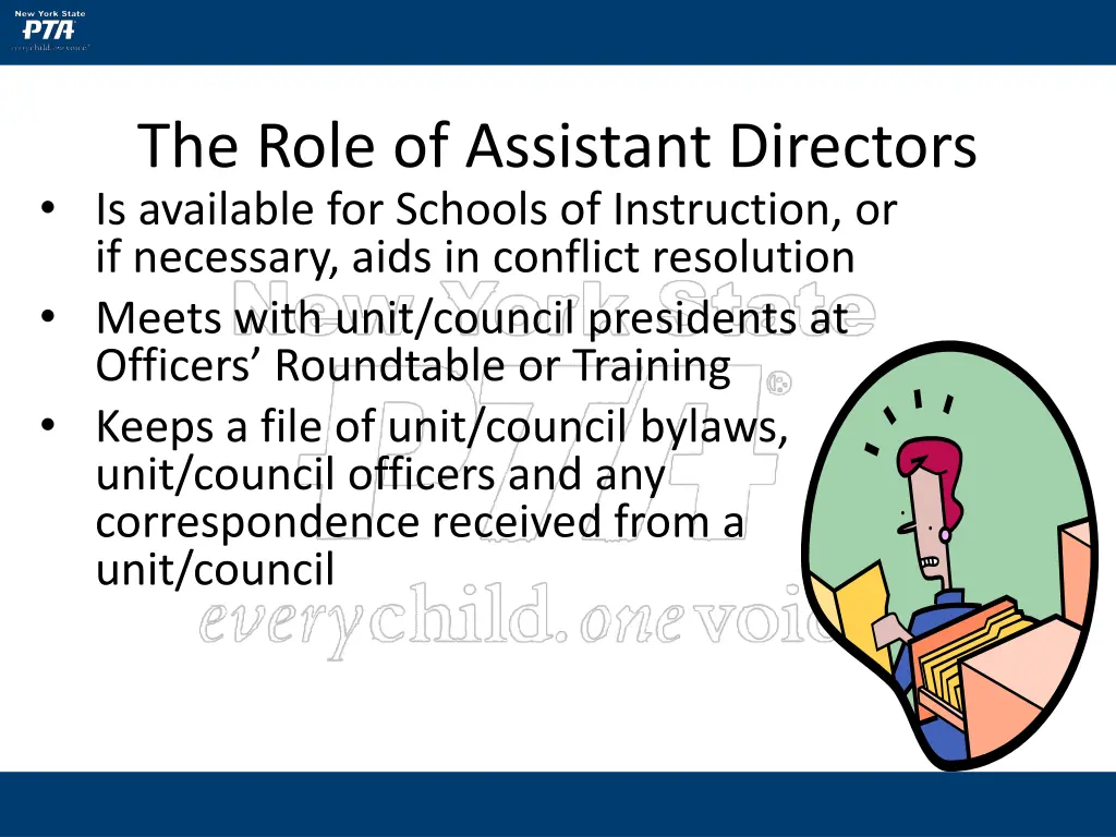 the role of assistant directors is available