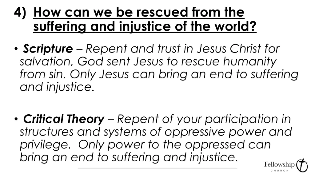 4 how can we be rescued from the suffering