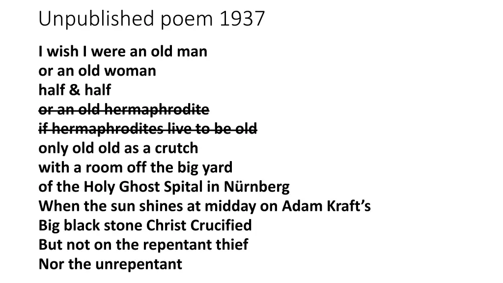 unpublished poem 1937