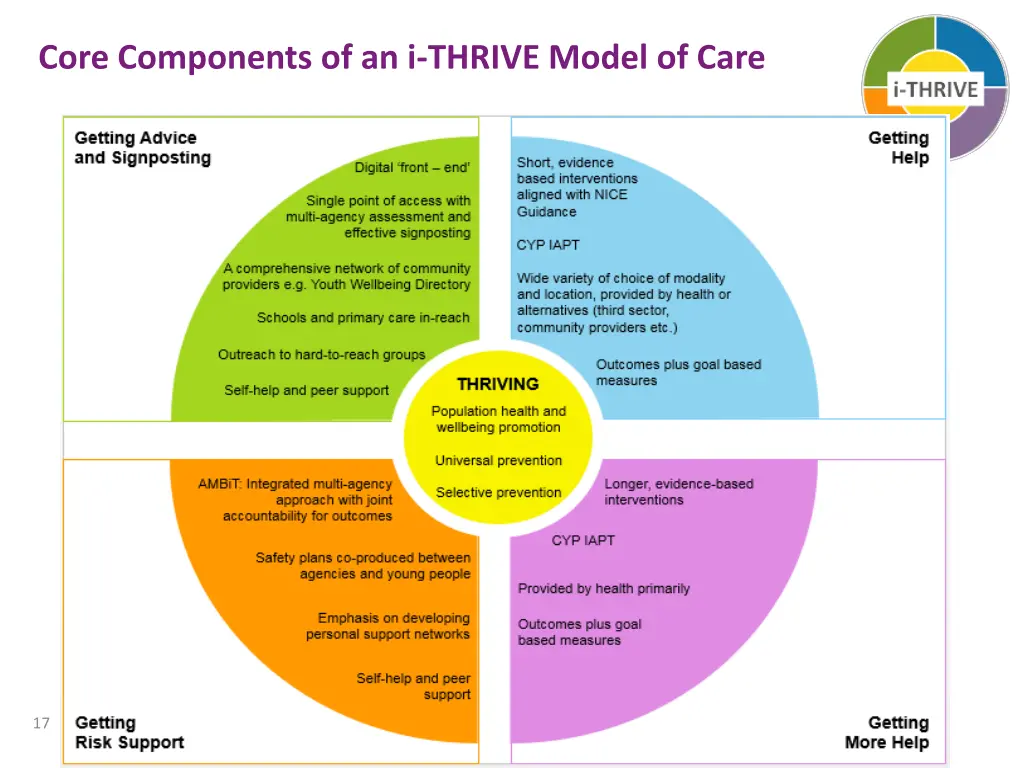 core components of an i thrive model of care