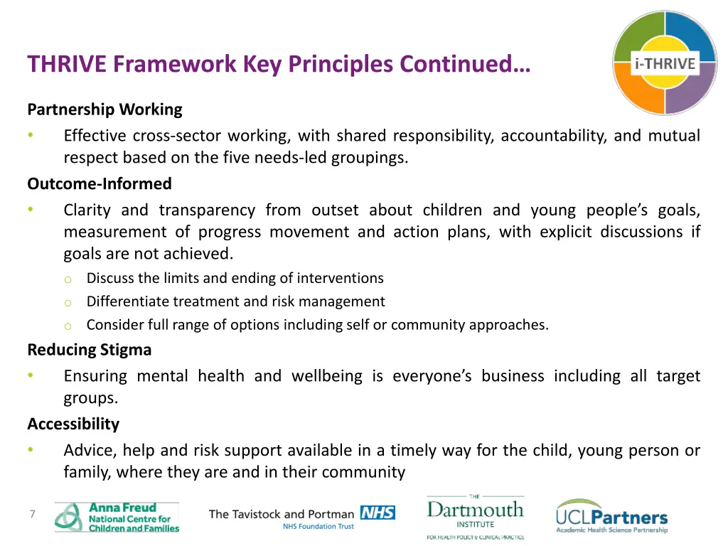 thrive framework key principles continued