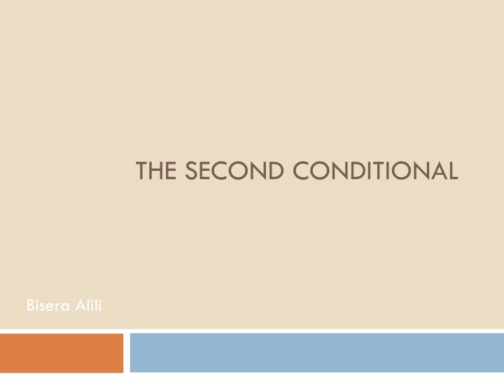 the second conditional