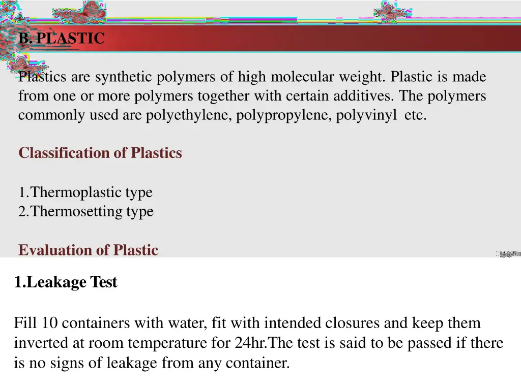 b plastic