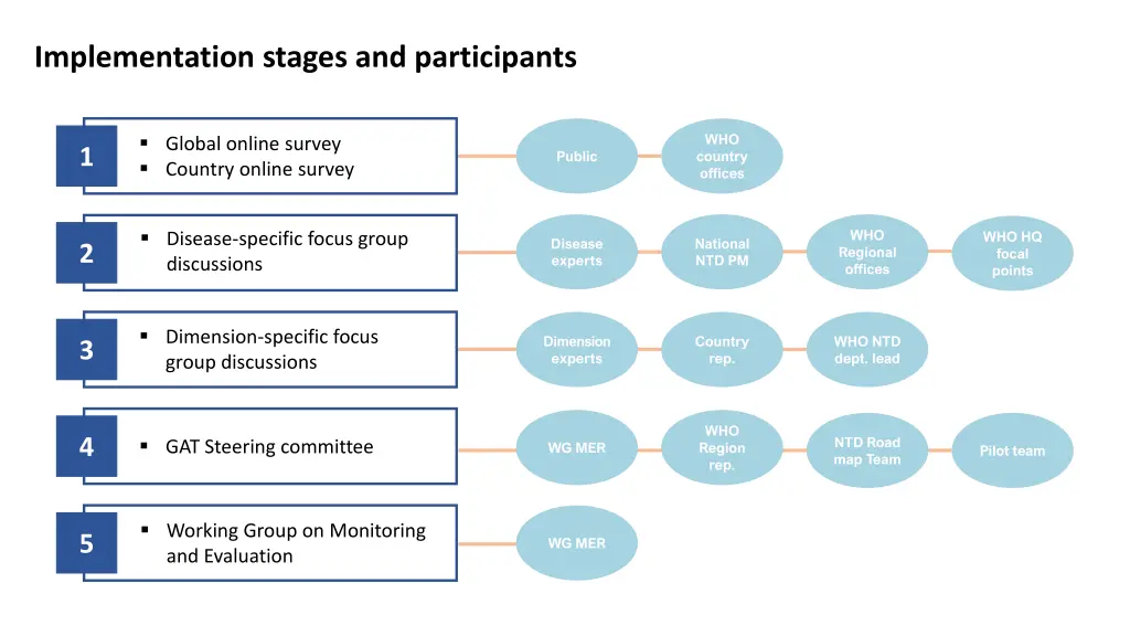 implementation stages and participants