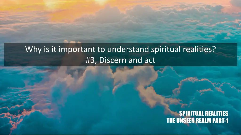 why is it important to understand spiritual 2