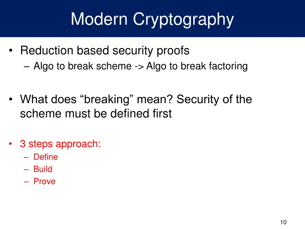 modern cryptography