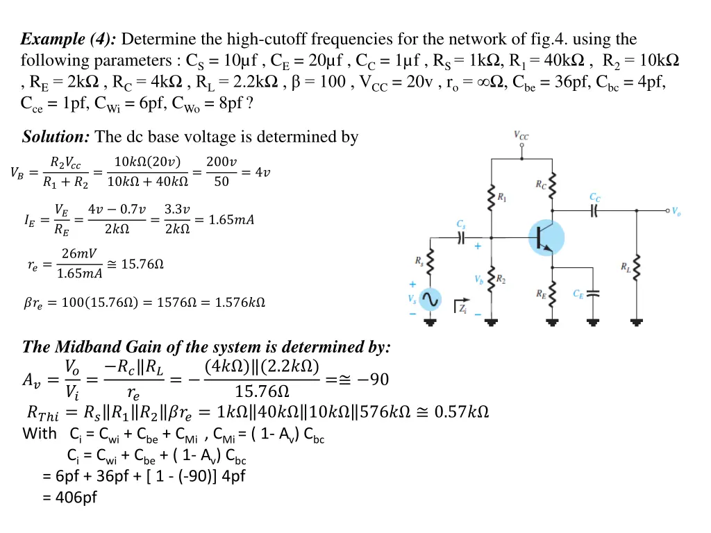 example 4 determine the high cutoff frequencies