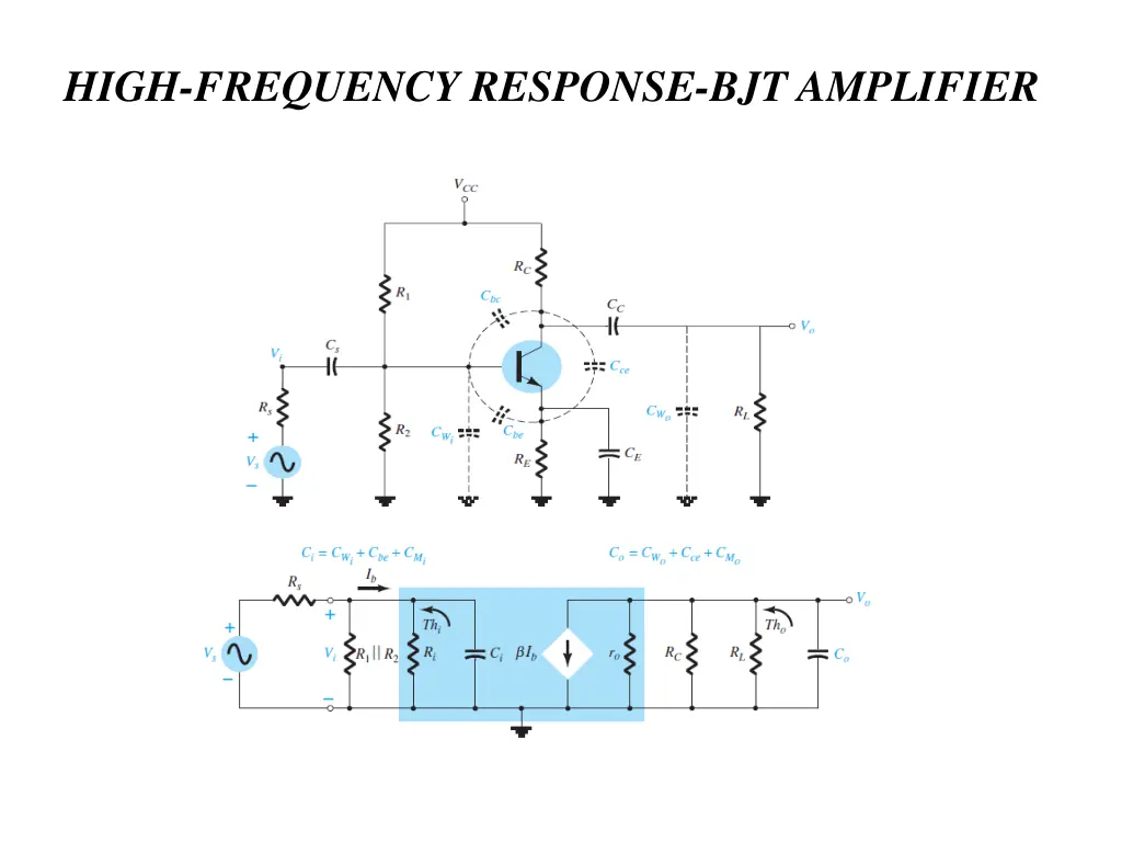 high frequency response bjt amplifier