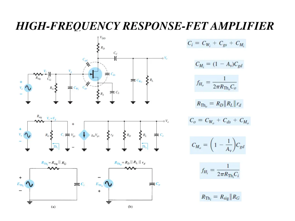 high frequency response fet amplifier