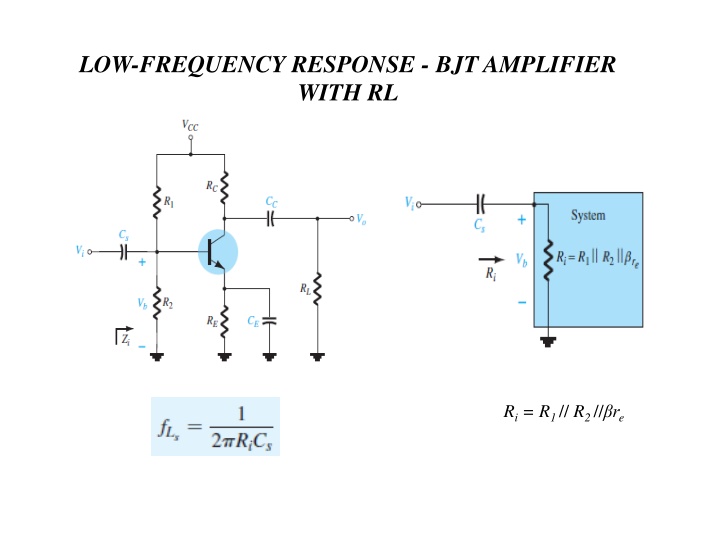 low frequency response bjt amplifier with rl