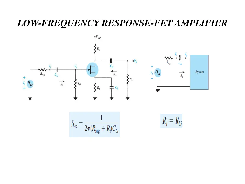 low frequency response fet amplifier