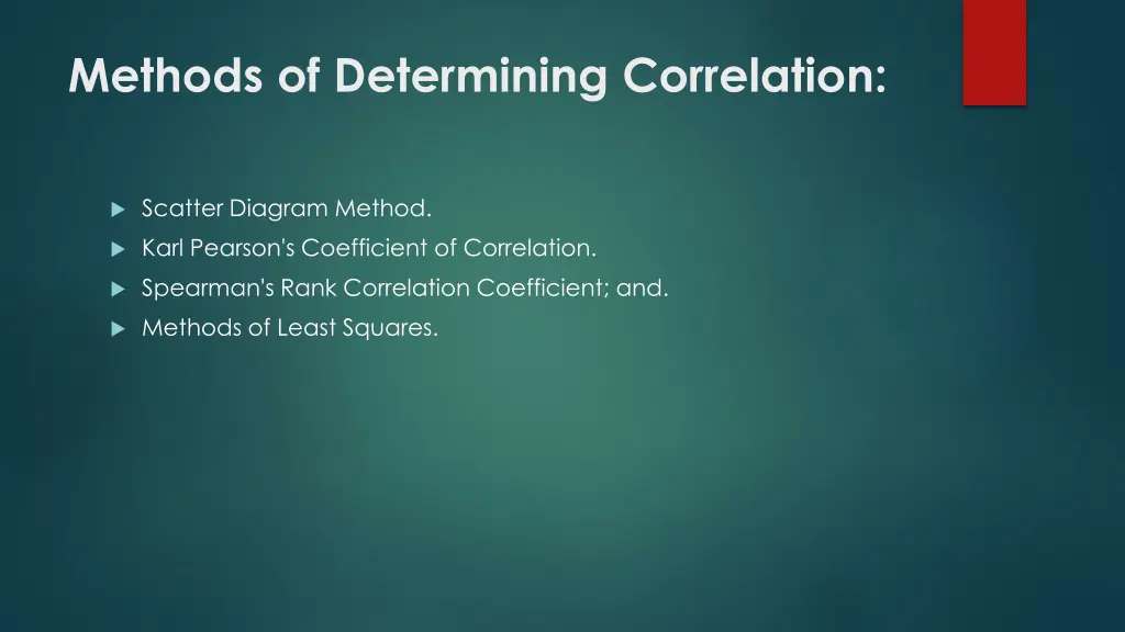 methods of determining correlation