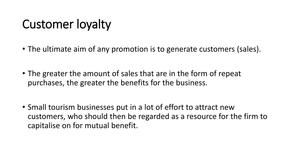 customer loyalty customer loyalty