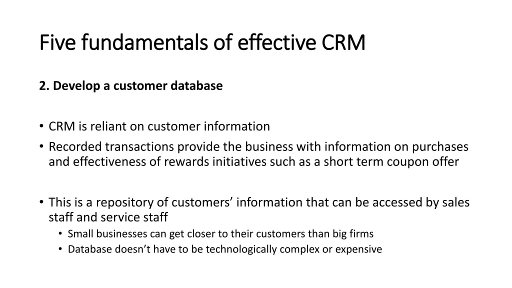 five fundamentals of effective crm five 1