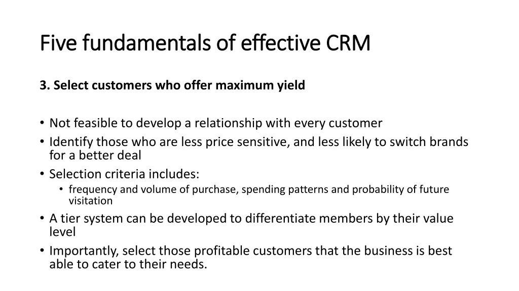 five fundamentals of effective crm five 2