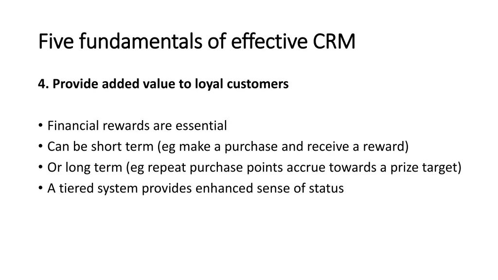 five fundamentals of effective crm five 3