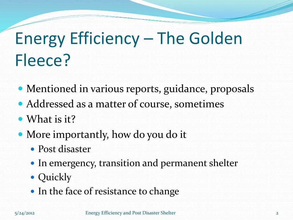 energy efficiency the golden fleece