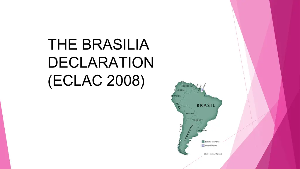 the brasilia declaration eclac 2008