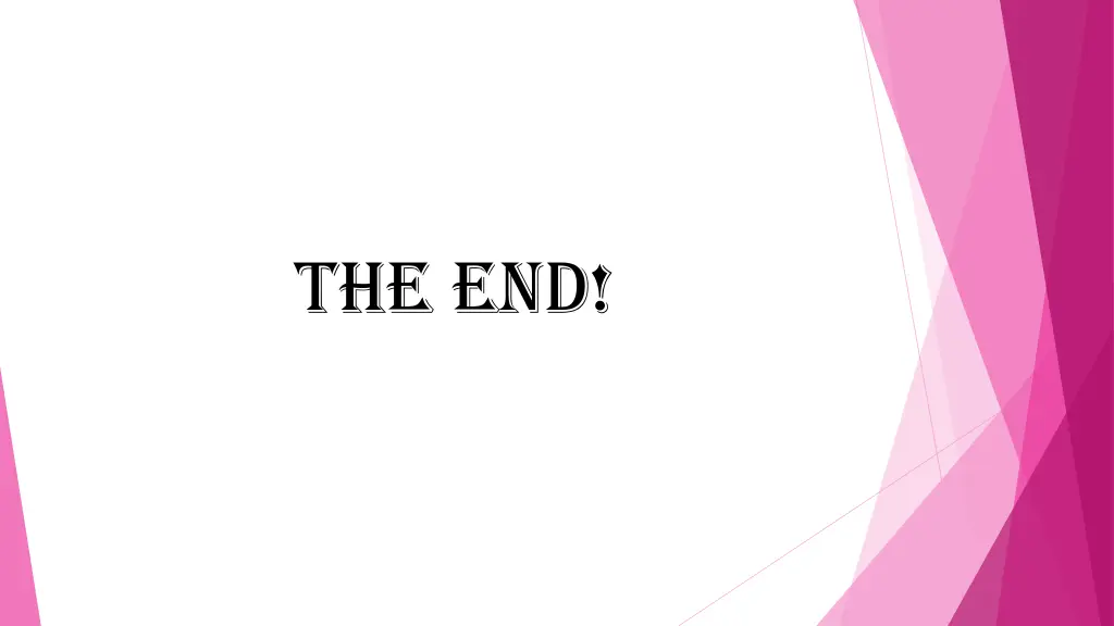 the end